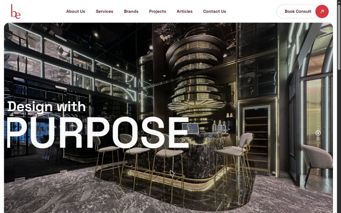 Be Decor corporate website designed by LunaScale