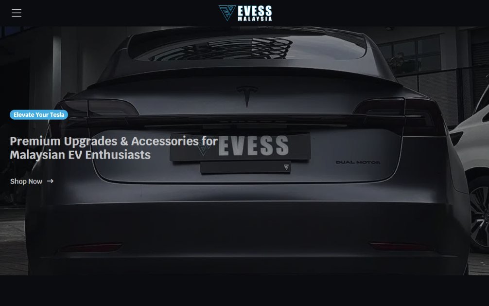 Evess Malaysia e-commerce website designed by LunaScale