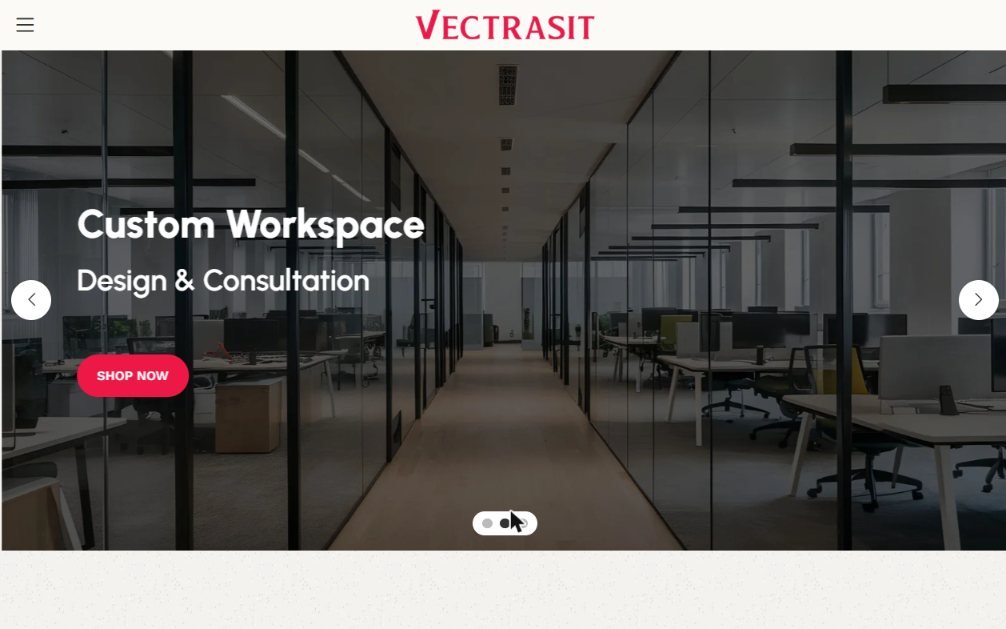 Vectrasit e-commerce website designed by LunaScale