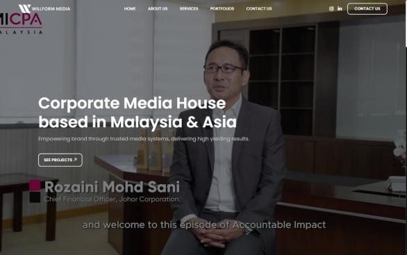 Willform Global corporate website designed by LunaScale